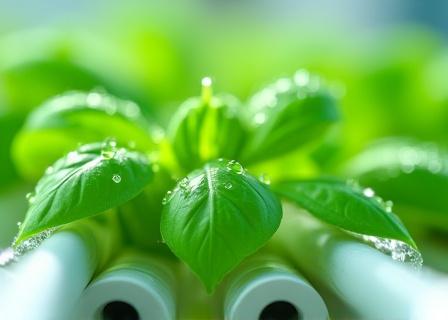 Close up of hydroponic water system