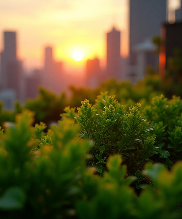 Lush vertical garden on a New York rooftop